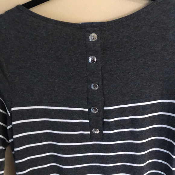 Grey Stripe Maternity Shirt - Picture 2 of 2